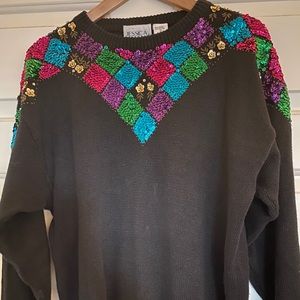 Vintage Sequins Sweater